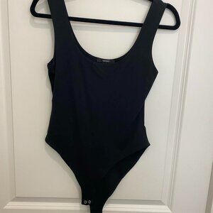 Forever Women's Black Sculpt Shape Tank Bodysuit Size Medium